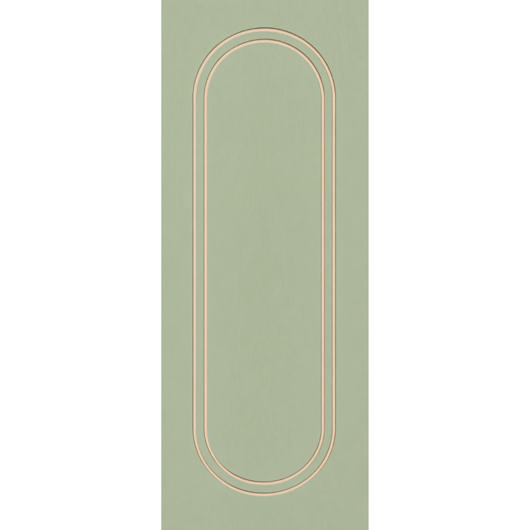 BELLEVUE DOUBLE OVAL - Solid Block Door (P/G)