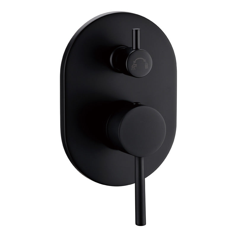 OSLO - Wall Diverter Oval / Matte Black