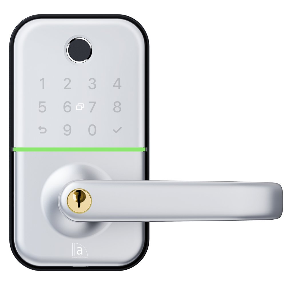 Austyle Smart Digital C4 Key In Lever Entrance Set - White Silver
