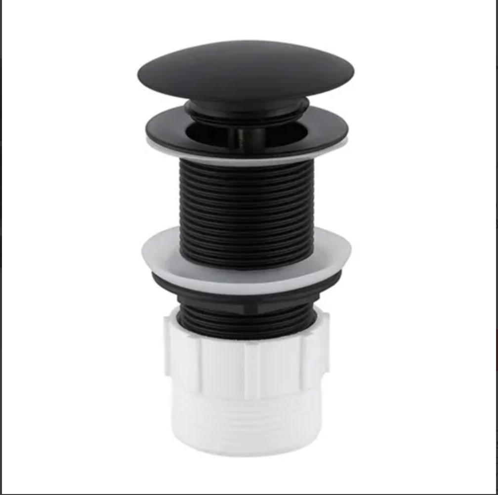 Matte Black Mushroom Pop-Up Waste - 40mm