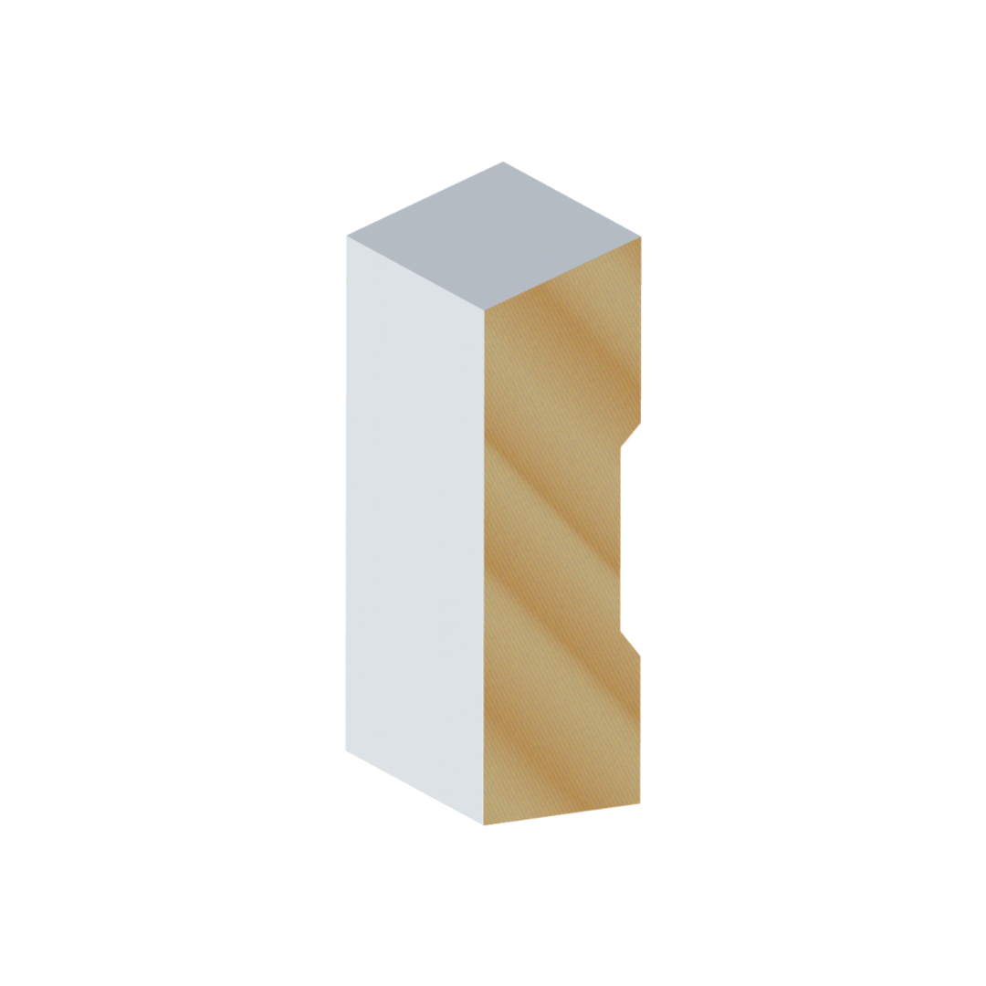 BEVELLED EDGE PRIMED PINE ARCHITRAVE