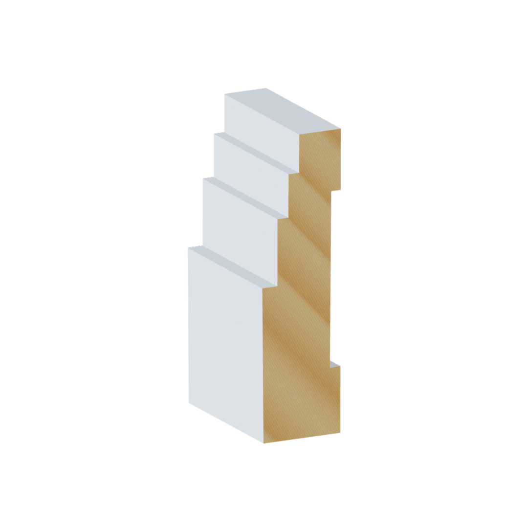 3-STEP PRIMED PINE ARCHITRAVE