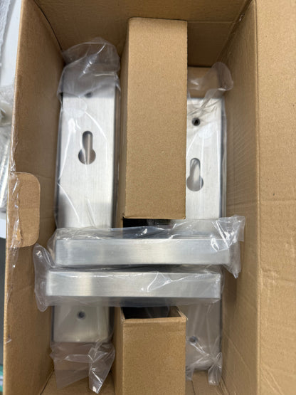 LONGPLATE DOOR HANDLE (SATIN CHROME) - CLEARANCE