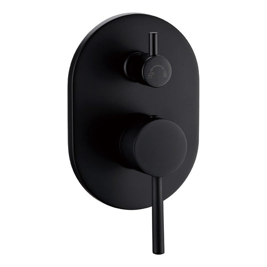 OSLO - Wall Diverter Oval / Matte Black