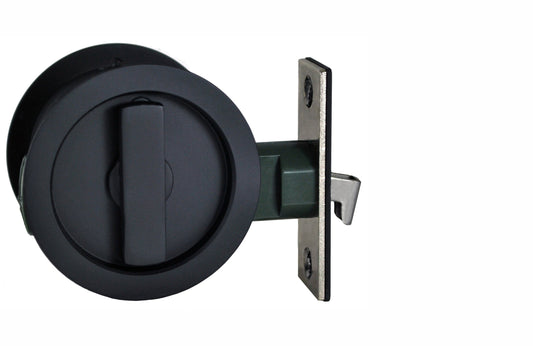OSLO - Round Privacy Cavity Slider / Matte Black