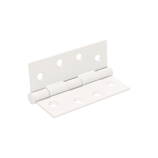 FIXED BUTT HINGE - Matte White / 100 x 100 x 2.5mm