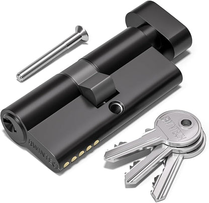 EURO CYLINDER WITH SNIB MATTE BLACK - CLEARANCE