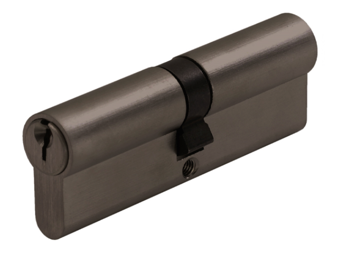 EURO CYLINDER - Graphite Nickel / Key to Snib (70mm)