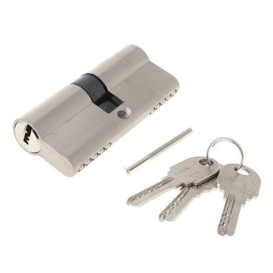 EURO CYLINDER DOUBLE KEY SATIN CHROME - CLEARANCE