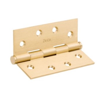 BUTT HINGE - Satin Brass / 100 x 75 x 2.5mm (Single)