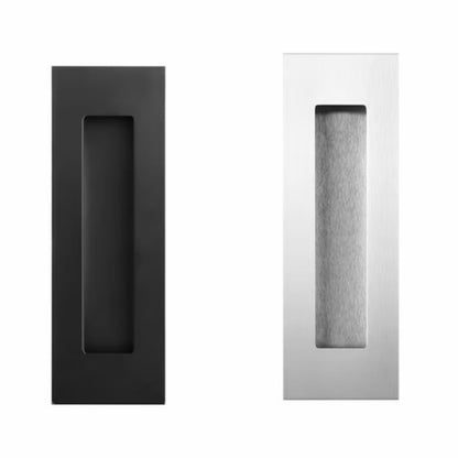 FLUSH PULL MATTE BLACK AND SATIN CHROME - CLEARANCE