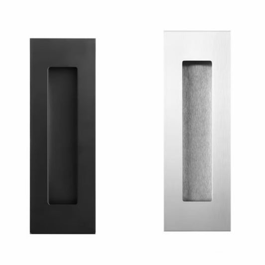 FLUSH PULL MATTE BLACK AND SATIN CHROME - CLEARANCE