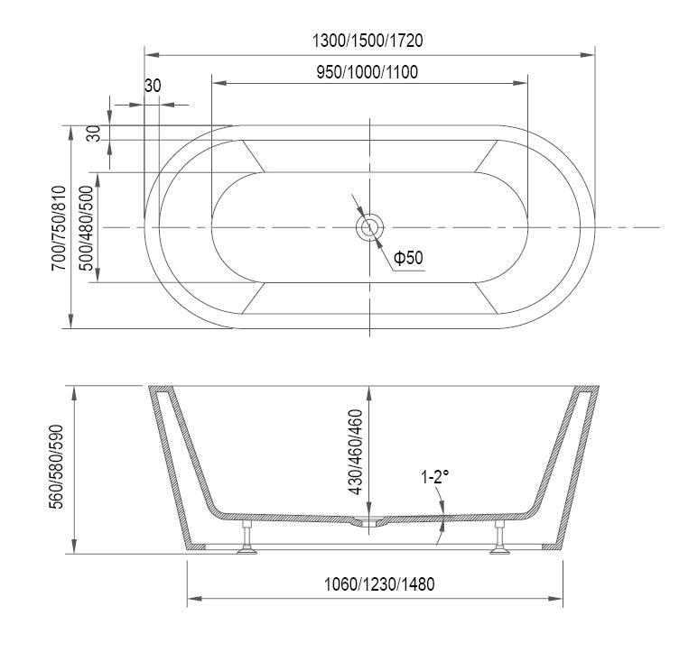 OSLO - Bath Tub