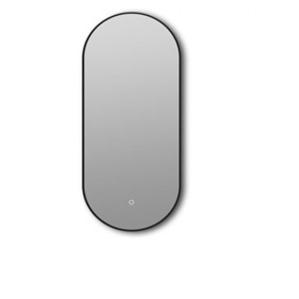 MACY - LED Mirror Matte Black / 500 x 900 x 38mm