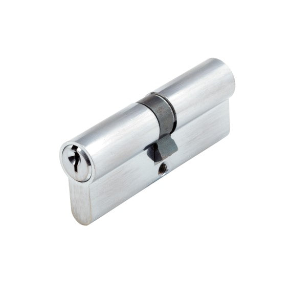 EURO CYLINDER - Satin Chrome / 70mm Key to Snib